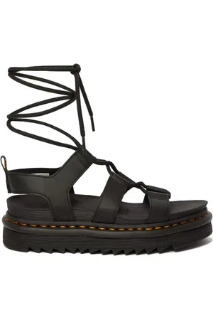 Sandali neri best sale con lacci