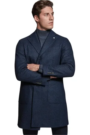 LUIGI BIANCHI MANTOVA Uomo, Cappotti, Blu, S, new