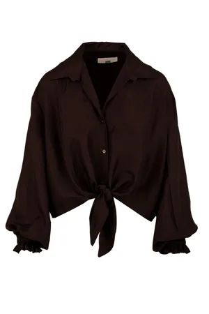 SOLOTRE Donna, Camicette , Marrone, S, new
