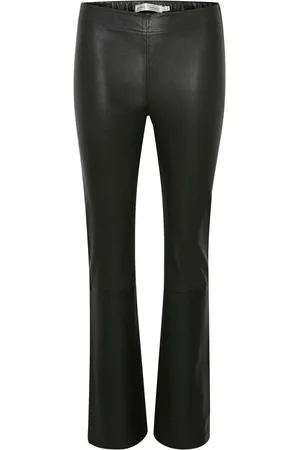 Pantalone zampa d' elefante nero elasticizzato donna elegante