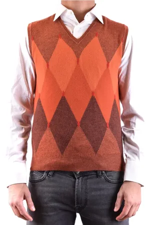 KANGRA CASHMERE Uomo, Maglie, Arancione, M, new