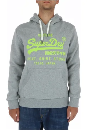 Superdry Uomo, Felpe, Grigio, XL, new