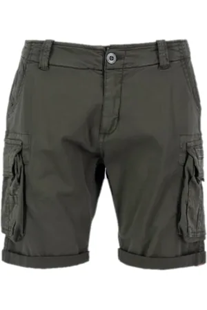 Alpha Industries Uomo, Pantaloncini, Grigio, W32, new