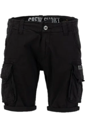 Alpha Industries Uomo, Pantaloncini, Nero, W29, new
