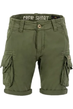 Alpha Industries Uomo, Pantaloncini, Verde, W30, new