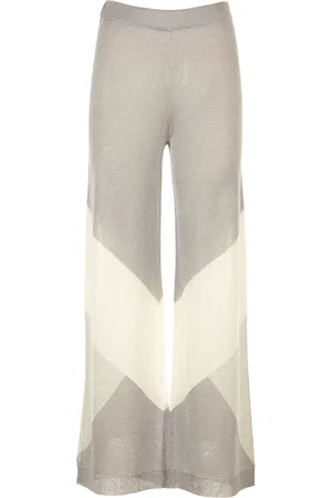 KANGRA CASHMERE Donna, Pantaloni, Grigio, S, new