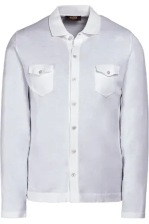 MOORER Uomo, Maglie, Bianco, M, new
