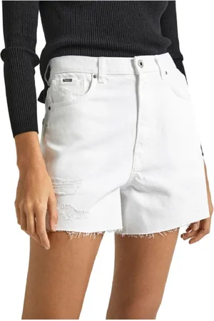 Pepe Jeans Donna, Pantaloncini, Bianco, W26, new
