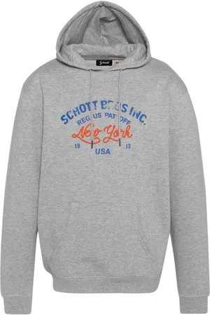 Schott NYC Uomo, Felpe, Grigio, M, new