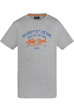 Schott NYC Uomo, Top, Grigio, S, new