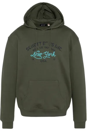 Schott NYC Uomo, Felpe, Verde, S, new