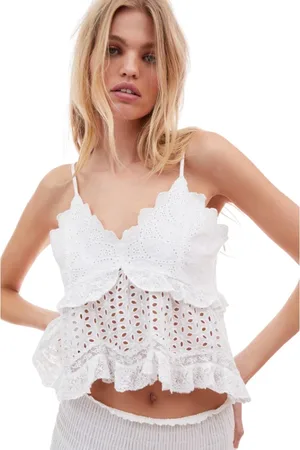 LOVESHACKFANCY Donna, Top, Bianco, M, new
