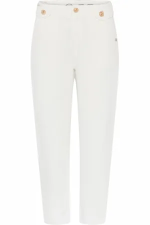 C.ro Donna, Pantaloni, Bianco, M, new