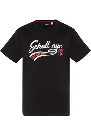 Schott NYC Uomo, Top, Nero, L, new