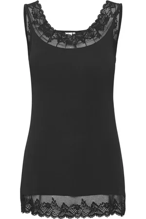 Cream Donna, Top, Nero, L, new