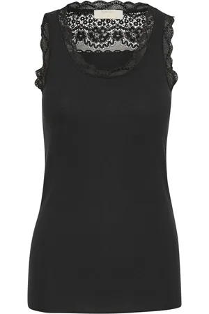 Cream Donna, Top, Nero, S, new
