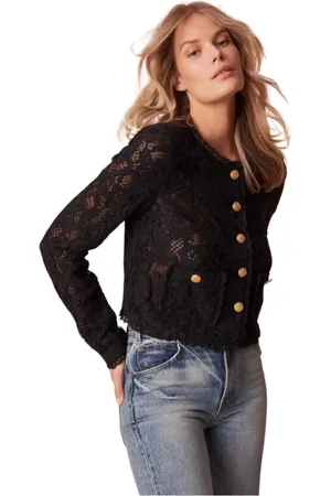 LOVESHACKFANCY Donna, Giacche, Nero, L, new