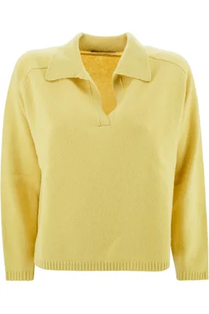 KANGRA CASHMERE Donna, Maglie, Giallo, S, new