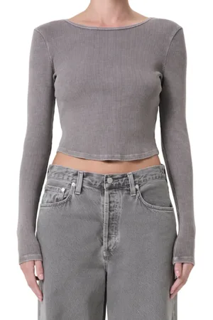 AGOLDE Donna, Top, Grigio, L, new