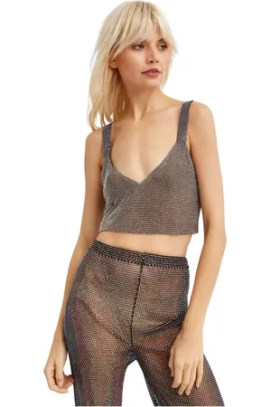 SANTA BRANDS Donna, Top, Nero, Taglia unica, new