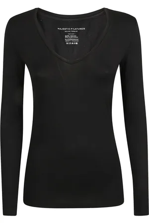 Majestic Donna, Top, Nero, L, new