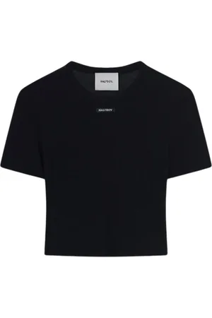 Halfboy Donna, Top, Nero, L, new
