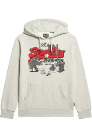 Superdry Uomo, Felpe, Grigio, M, new