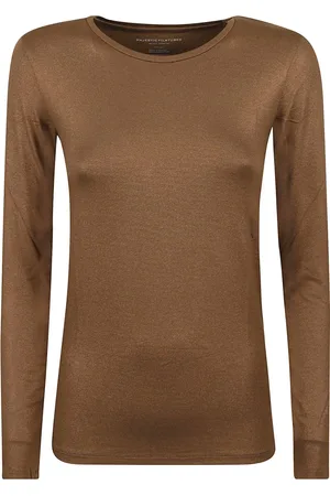 Majestic Donna, Top, Marrone, S, new