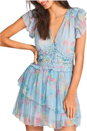 LOVESHACKFANCY Donna, Abiti, Blu, M, new