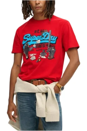 Superdry Uomo, Top, Rosso, M, new