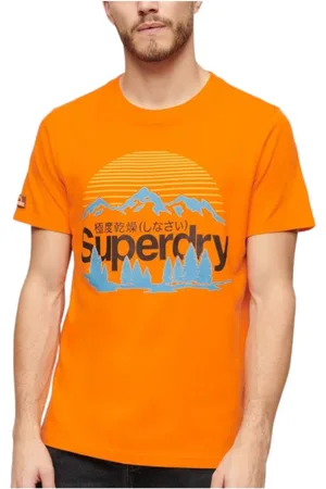 Superdry Uomo, Top, Arancione, L, new