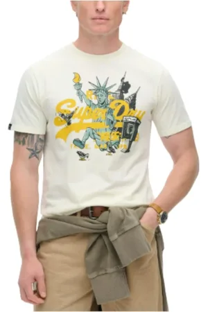 Superdry Uomo, Top, Bianco, S, new