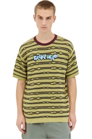 Brain Dead Uomo, Top, Verde, L, new