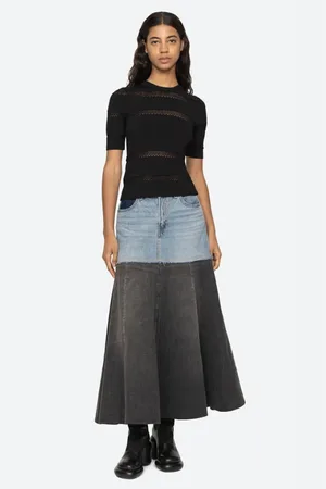 SEA Donna, Top, Nero, XS, new