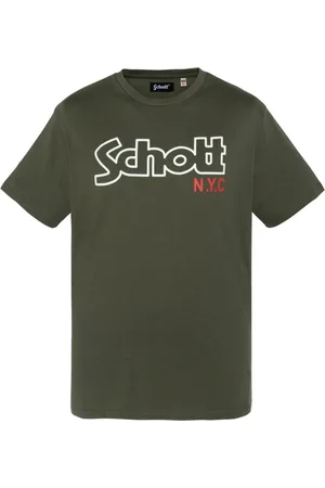 Schott NYC Uomo, Top, Verde, M, new