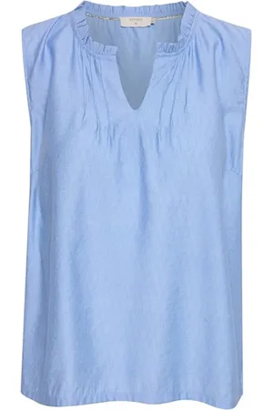 Cream Donna, Top, Blu, 2Xl, new