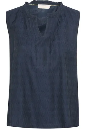 Cream Donna, Top, Blu, L, new