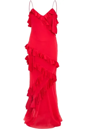 LOVESHACKFANCY Donna, Abiti, Rosso, M, new