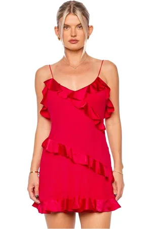 LOVESHACKFANCY Donna, Abiti, Rosso, S, new