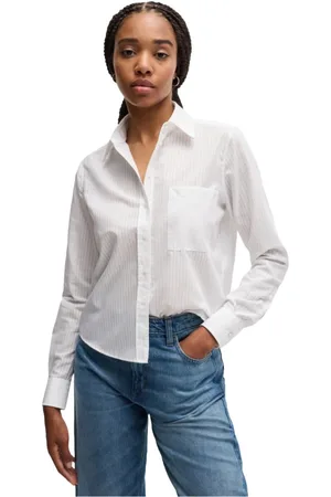 HUGO BOSS Donna, Camicette , Bianco, M, new