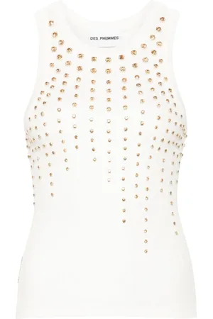 Des Phemmes Donna, Top, Bianco, S, new