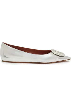 Amina Muaddi Donna, Scarpe, Grigio, 41 EU, new