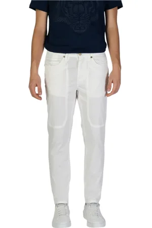 Jeckerson Uomo, Pantaloni, Bianco, W35, new