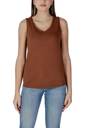 B YOUNG Donna, Top, Marrone, S, new
