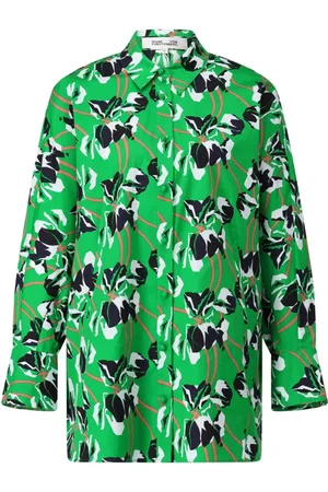 Diane von Furstenberg Donna, Camicette , Verde, L, new