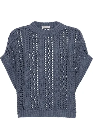 Brunello Cucinelli Donna, Maglie, Blu, S, new