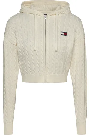 Tommy Hilfiger Donna, Felpe, Bianco, L, new