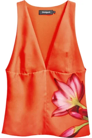 Desigual Donna, Top, Arancione, L, new