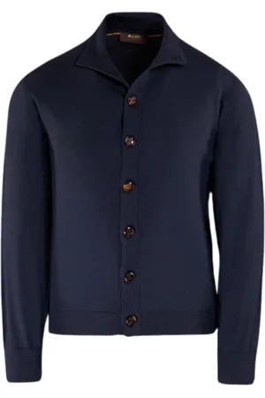 MOORER Uomo, Maglie, Blu, XL, new