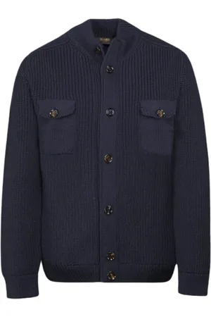 MOORER Uomo, Maglie, Blu, M, new